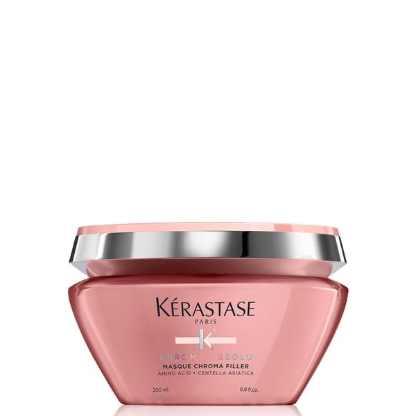 Kérastase Haarmaske für strapaziertes und coloriertes Haar, Gegen Haarbruch und Porosität, Masque Chroma Filler, Chroma Absolu, 200 ml