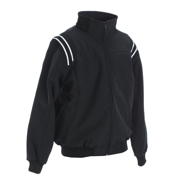 Adams USA Smitty Pro Style Cold Weather Jacket (Black/White, Medium)