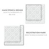 Bjorn Large Floor Stencils - Kitchen Decor, Stencil for Tiles