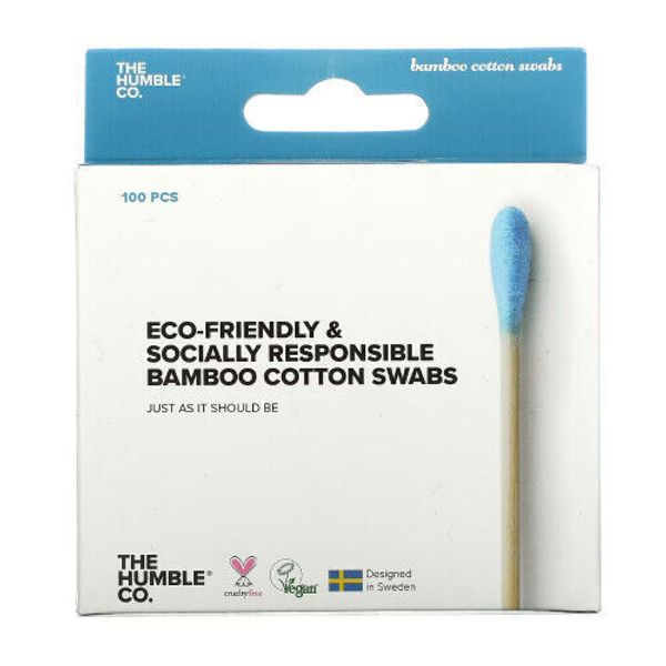 Cotton Swabs Blue  100 Count By The Humble Co