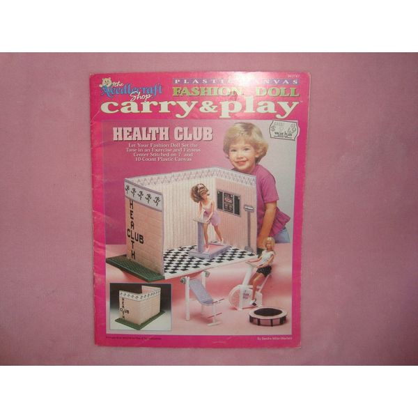 Plastic Canvas Fashion Doll Carry & Play Health Club #943747 Patern Book