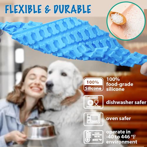 Mini Paw & Bone Silicone Candy Molds, Chocolate Mold Gummy Making Set Shaped Baking Tray, Non-Stick Food Grade for Gifts Cookies Dog Treats
