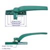 1Pcs Locking Window Handle, Replacement Hand Aluminum Alloy Window Handles with Locks for Double Glazing Switch Window Door Security, Right Silver