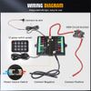 12 Gang RGB Switch Panel APP ON/OFF LED Light Bar Electronic Relay System Marine