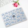 JOYLAND Plastic Hard Shell Case Compatible with MacBook Pro 13 Inch, Blue Bow Pattern, Protective Hard Shell Case