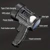 2 Pack Bright Solar/USB Rechargeable LED Spotlight Flashlight Searchlight