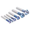6 Pieces Chamfer End Mill Cutter Drill Bit Chamfer Drill Bit Chamfer Tungsten Steel Deburring Tool Bit