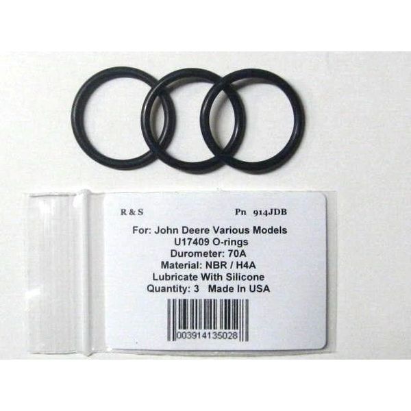 3 Compatible John Deere U17409 O-rings / R&S 914JDB / NBR H4B Material