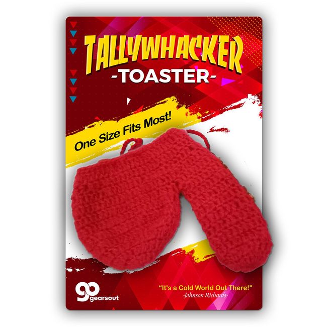 Tallywhacker Toaster - Knit Warmer - Winter Weather Gear for Men - Red - Funny White Elephant Gifts