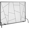 VEVOR 35.6"x28.4" Fireplace Screen 1-Panel Iron Mesh Spark Guard Modern