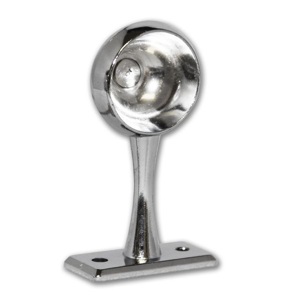 Chrome Rail End Support Socket - 25mm (Pack of 2)