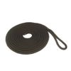 [Mooring Rope] Double Braid Polyester Black Line Rope (Ice Splice Processing) 0.7 inch (18 mm) 32.8 ft (10 m)