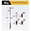 4180 Actuator Motor Tool Set includes 5.5mm 7mm 8mm Socket --5 pc