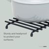 simplywire – Trivet – Heat Resistant – Kitchen Worktop Protector – Square - Black