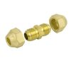 sourcingmap 3/8BSP Double Brass Flare Nut Air Conditioner Part Fitting for 3/8-inch Dia Pipe