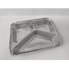 8 x 3 Compartment Aluminium Foil Rectangular Roasting Oven Baking Dish Tray BBQ 22x17x4cm 990cc