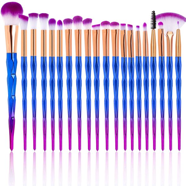 Pennelli Professionali per Trucco, 20 pezzi-Set di Volto Ombretti e Eyeliner Powder Liquido Makeup Brushes Cosmetics, Kit di Strumenti di Bellezza Morbido e senza crudeltà