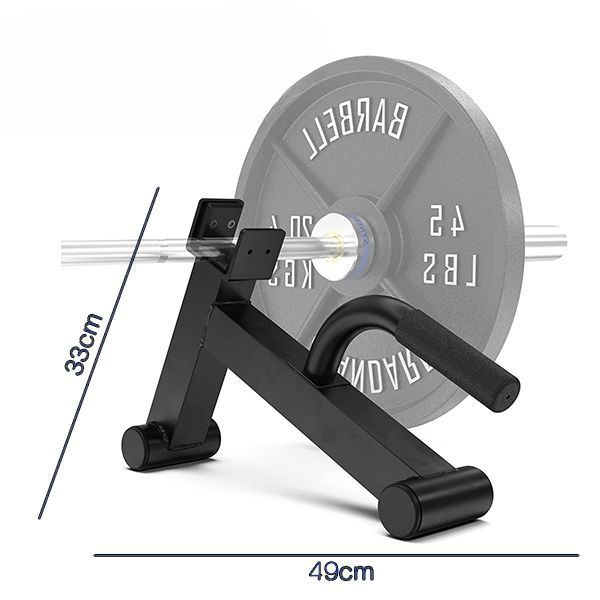 1 barbell disc quick deadlift changer exchange, black size 49 cm