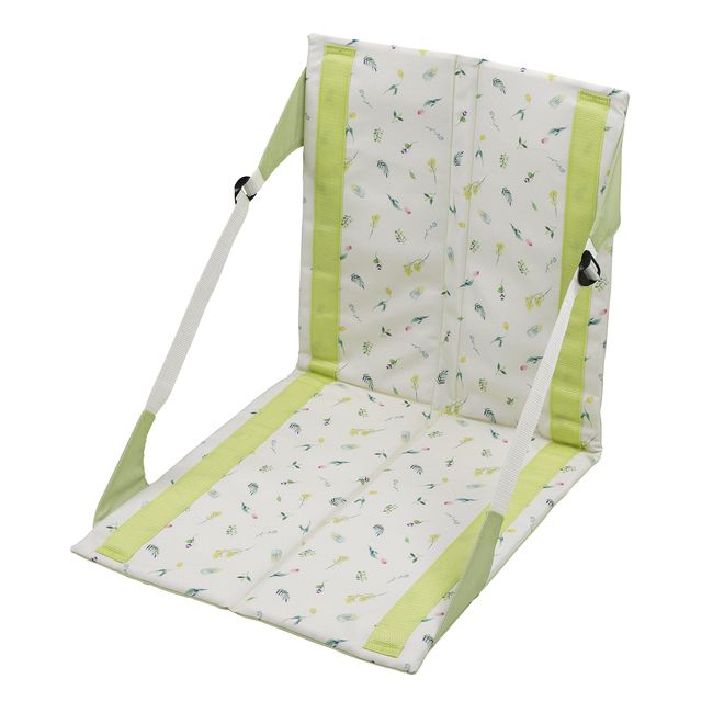 Captain Stag UT-1020 Folding Chair, Zabuton Chair Mat, Compact, FD Chair Mat with Storage Bag, Glow/Light Green, April, Chair Used/Width 16.1 x Depth 17.3 x Height 17.3 inches (41 x 44 x 44 cm)