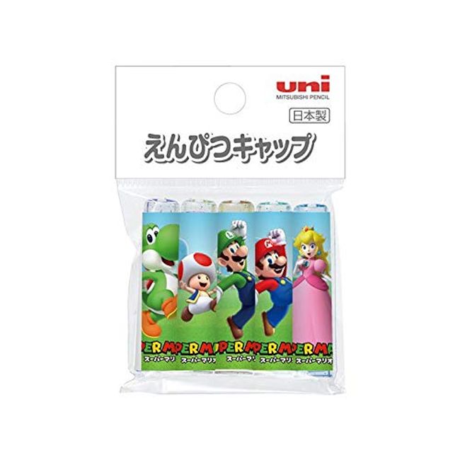 Mitsubishi Pencil Super Mario Pencil Cap Pencil Pencil Cover Set of 5 Uni/New Entrance Nintendo