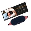 Samadhaan Eye Mask - 1 Pack Polka Dot Silk Eye Mask for Men and Women Sleeping, Comfortable and Super Smooth Soft Sleeping Eye Mask with Adjustable Strap, Works in All Nap Positions, Blindfold and Block Light Large Black & Red