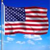 Outdoor Flagpole Set With 50Ft Halyard Rope And 2 Durable Snap Hooks Clips