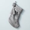 Hearth & Hand with Magnolia Holiday Stocking Collection (Gray Cable Knit)