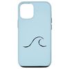 iPhone 15 Beach Cute Summer Sun Palm Surf Waves Outline Case