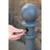Eagle 1206GRAY High Density Polyethylene (HDPE) SafeSmoker Cigarette Receptacle, 5 quarts Capacity, 37.75" Height, 15.25" Diameter, Gray