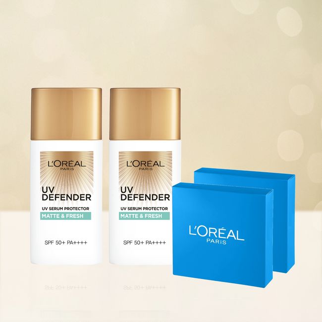 L&#39;Oréal Paris UV Defender Matte &amp; Fresh 50ml 1 + 1 + 2 oil papers (guaranteed arrival)