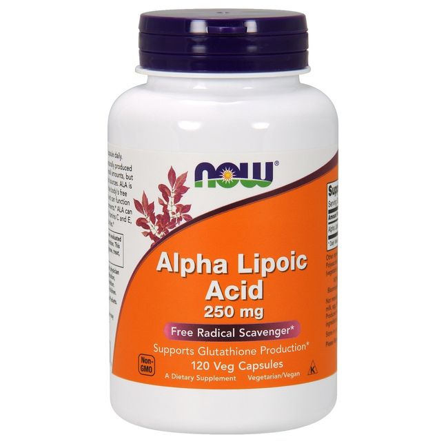 NOW Foods Alpha Lipoic Acid, 250 mg, 120 Veg Capsules