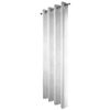 Adele Shimmer Voile Panels/Curtains In 6 Great Colours,Chrome Ring Top, Assorted Drops (72" Drop, White)
