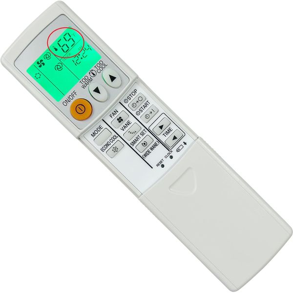 Replacement Remote Control for Mitsubishi Electric Mr Slim Air Conditioner E12A54426,KM06A, with Backlit