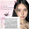 EMEDA Cluster Lashes 70 Pcs DIY False Eyelashes With Tweezers C Curl Individual Lashes 11mm 12mm 13mm 14mm Manga Lashes DIY Eyelash Extensions Thin Band Natural Cluster Lash Kit (Mix 11-14mm)