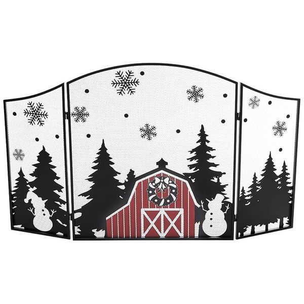 Themed Fireplace Screens Red Barn Fireplace Screen room decor