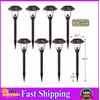 8 Pack Solar Pathway Lights Outdoor Waterproof Bright LED Solar Landscape Lights