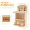 Wooden Squirrel Feeder House - Large, Sturdy, Decorative Squirrel Feeder for Corn and