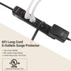 DEWENWILS 2-Pack Surge Protector, 6Ft Long Extension Cord, Low Profile Flat Plug
