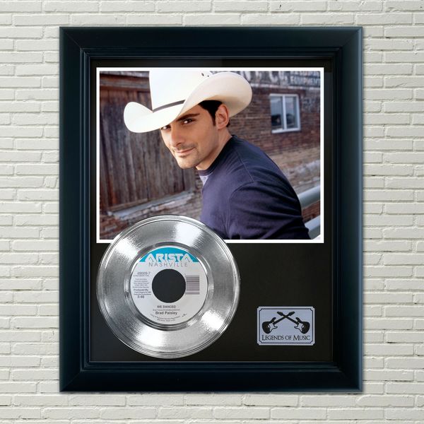 Brad Paisley "We Danced" Silver Framed Record Display