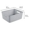 Sterilite 14'' x 11.5'' x 5'' Woven Rectangular Short Basket Organizer (24 Pack)
