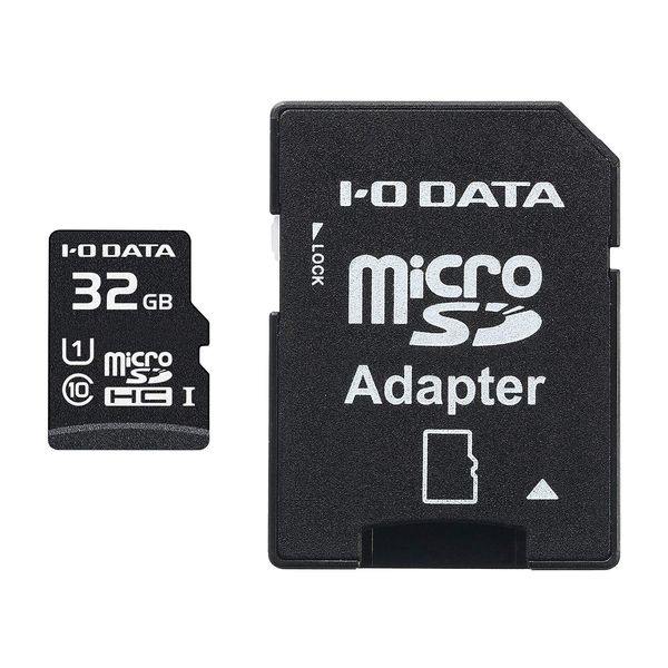 I-O Data EX-MSDU1/32G Micro SD Card, 32 GB Hardware Warranty (6 Months), UHS-I (Speed Class 1) / Class 10 Compatible, Nintendo Switch Operation Verified, For Dash Camera, X-Ray Resistant, Includes