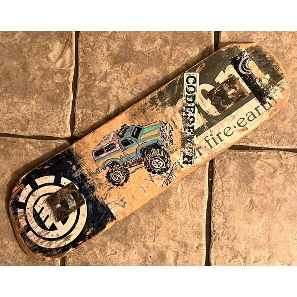 STOMPER ART Painting Element Skateboard Deck Louie Vent 4x4 Bronco Blazer K5