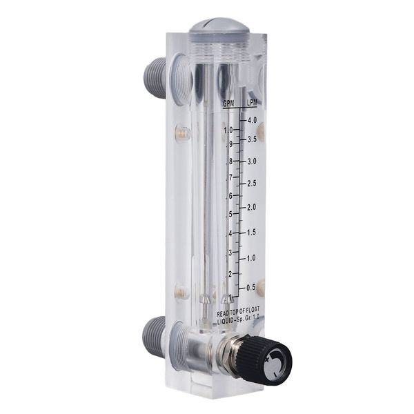 plplaaoo Regulable Liquid Flow Meter Lzm-15t, Water Flow Meter, Acrylic Water Liquid Flowmeter,Easy Operation, for Measuring Rate of Liquid Medium, High Measurement Accuracy