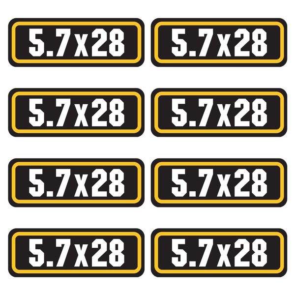 5.7X28 Ammo Sticker 8 Pack