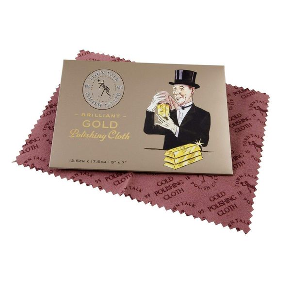 Town Talk Gold and Silver Polishing Cloths 4 Pack Mix (12.5cm x 17.5cm)