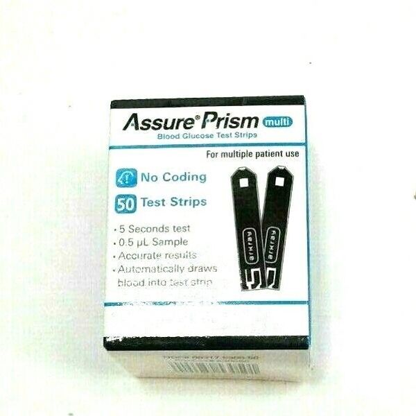 NEW Assure Prism Test Strips 12 Boxes of 50 (600 Strips) Exp.- 2022