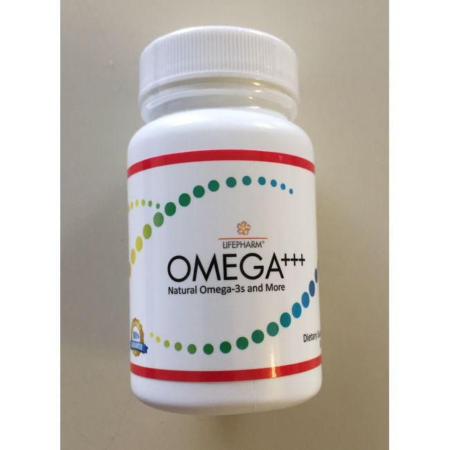 ONE Bottle LifePharm Omega+++ Dietary Supplement, 30 softgels.