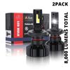 Alla Lighting H4 LED Headlight Conversion Kits Bulbs Bright White Color