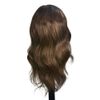 18" Training Head 100% Human Hair Mannequin Head Manikin Doll Head Hair Styling Head with Free Clamp