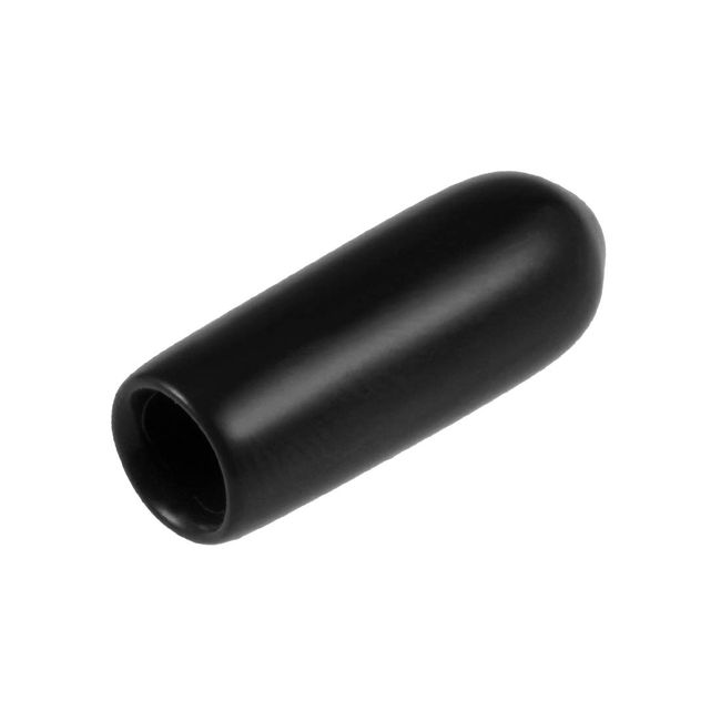 uxcell 80pcs Rubber End Caps 4mm Inner Diameter Vinyl Round End Cap Cover Screw Protector Black